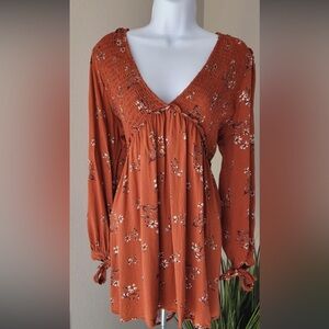 Wild Fable Long Sleeve Floral Pheasant Dress. Worn once. Could work for XS or S.